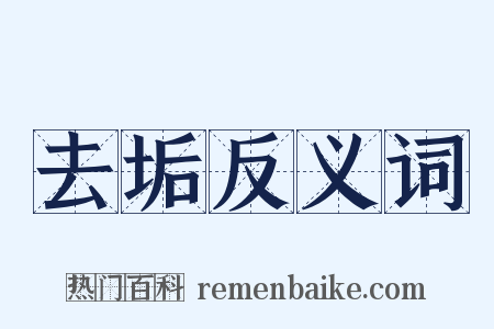去垢反义词是什么意思的图片